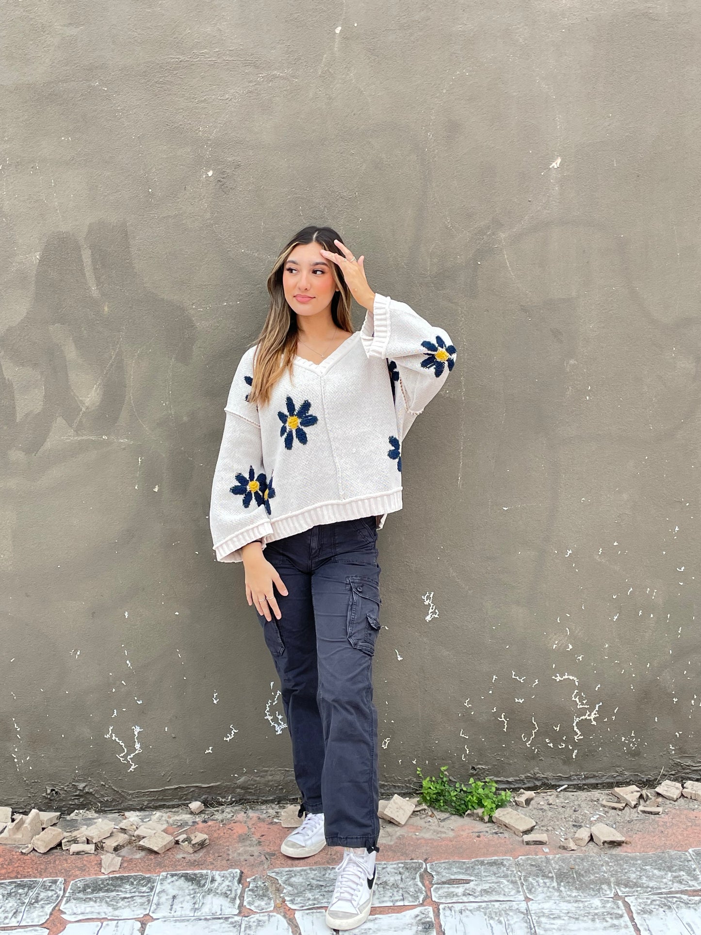 The floral sweater