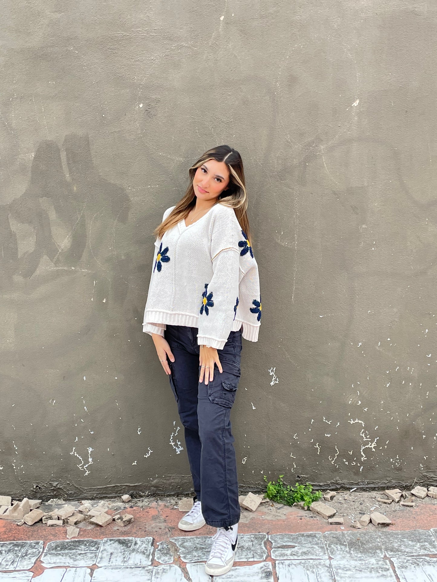 The floral sweater