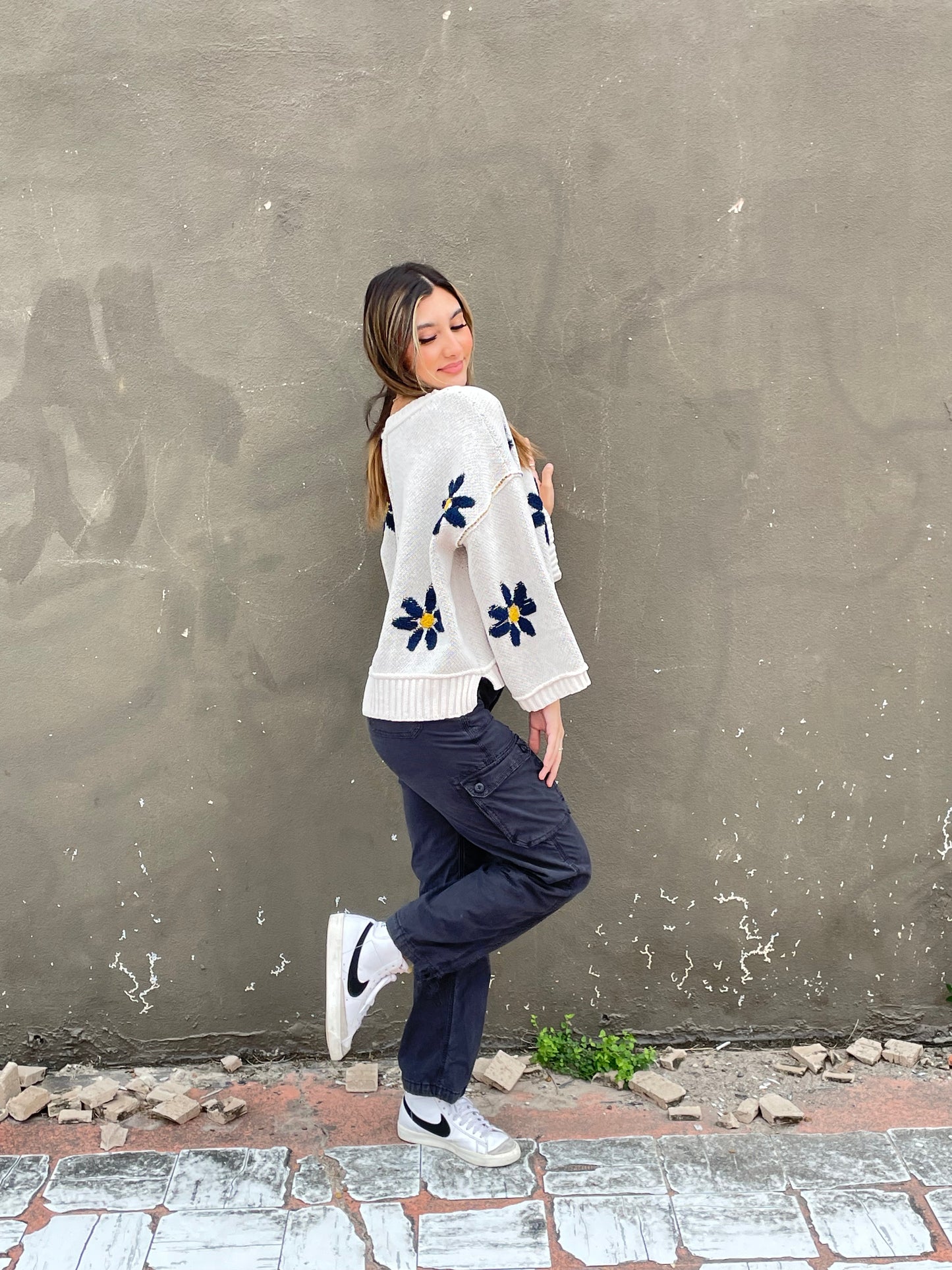 The floral sweater