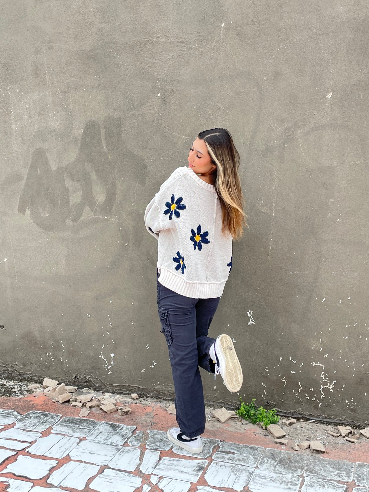 The floral sweater